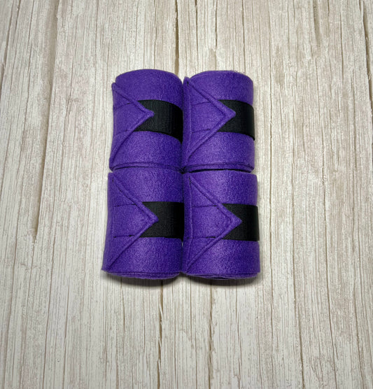 Set of 4 Horse Polo Wraps - Purple