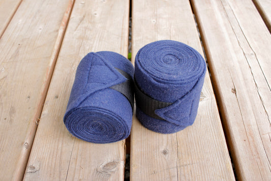 Set of 2 Horse Polo Wraps - Navy Blue