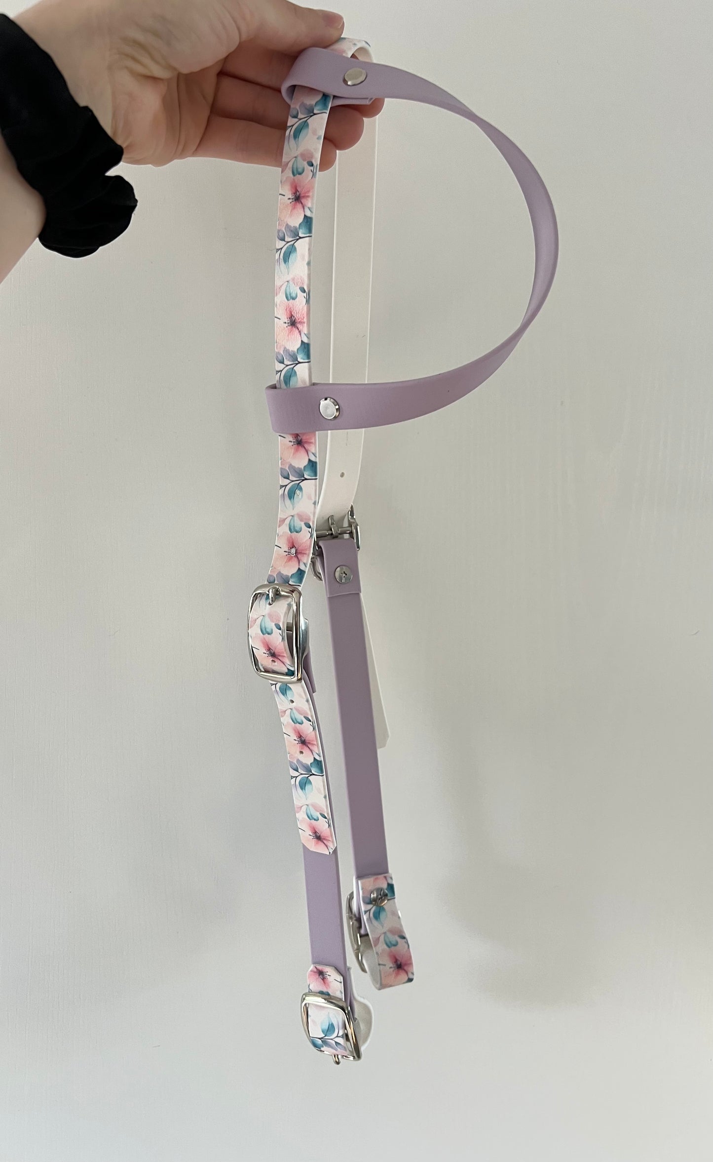 One-Ear Printed Biothane Headstall – Cob to Full Size - IN STOCK