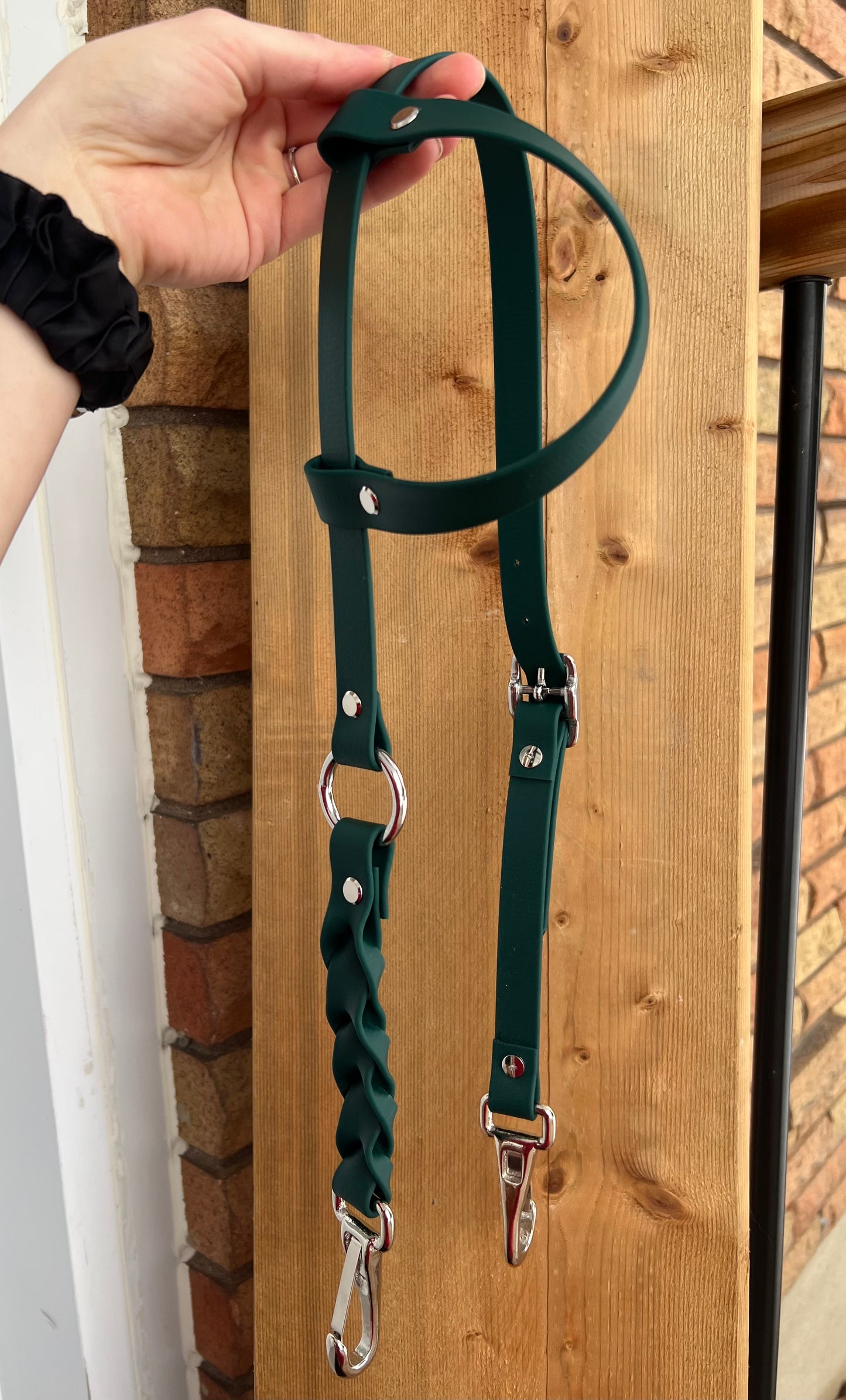 One-Ear One Side Braided BioThane Headstall – Cob to Full Size *Made to Order*