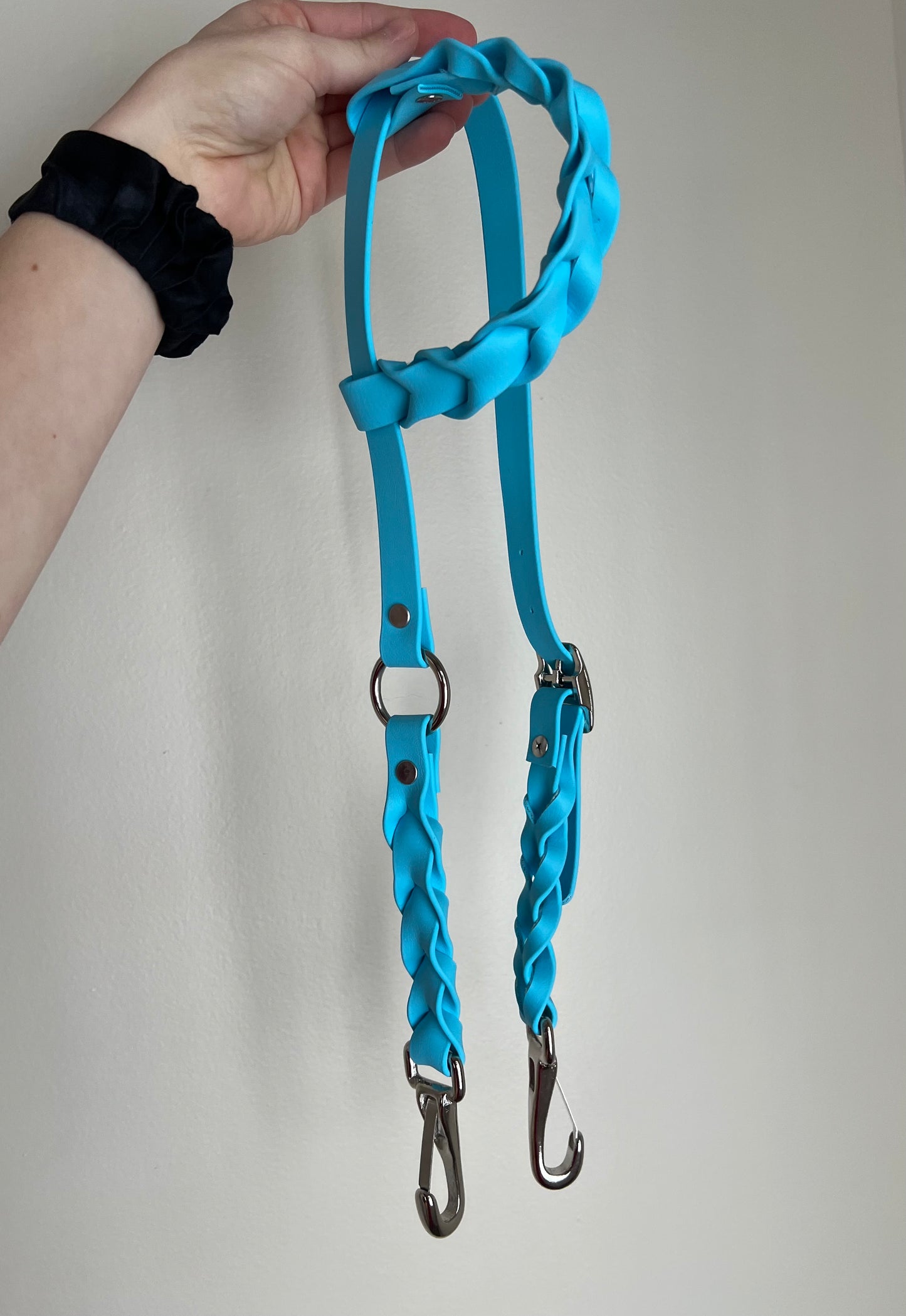 One-Ear Fully Braided BioThane Headstall – Cob to Full Size - IN STOCK