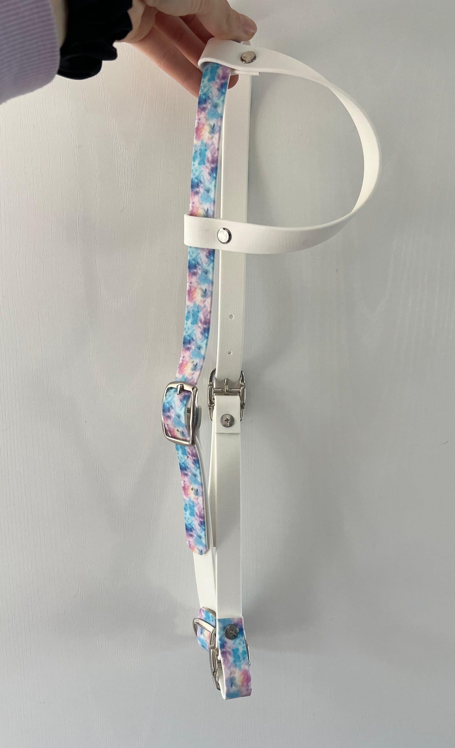 One-Ear Printed Biothane Headstall – Cob to Full Size - IN STOCK