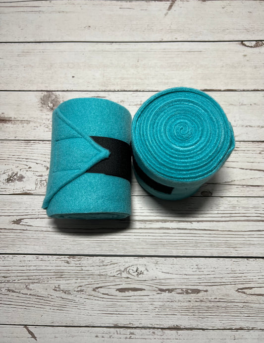 Set of 2 Horse Polo Wraps - Turquoise