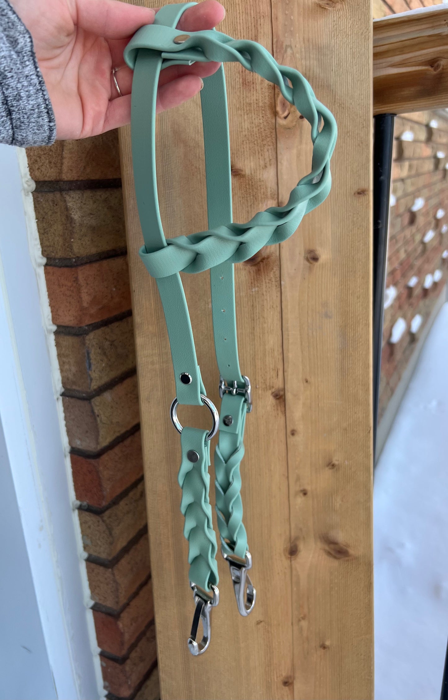 One-Ear Fully Braided BioThane Headstall – Cob to Full Size - IN STOCK