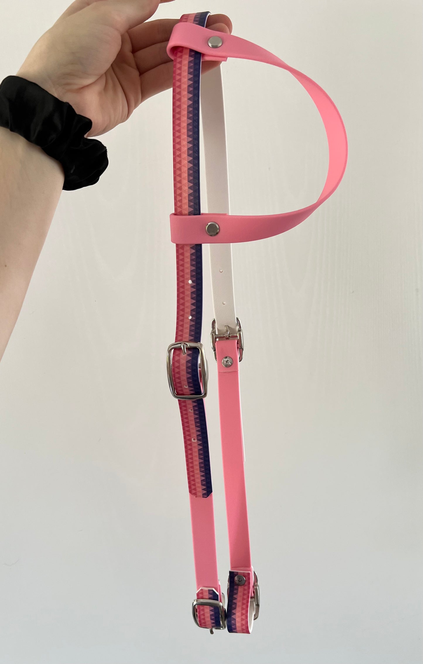 One-Ear Printed Biothane Headstall – Cob to Full Size - IN STOCK