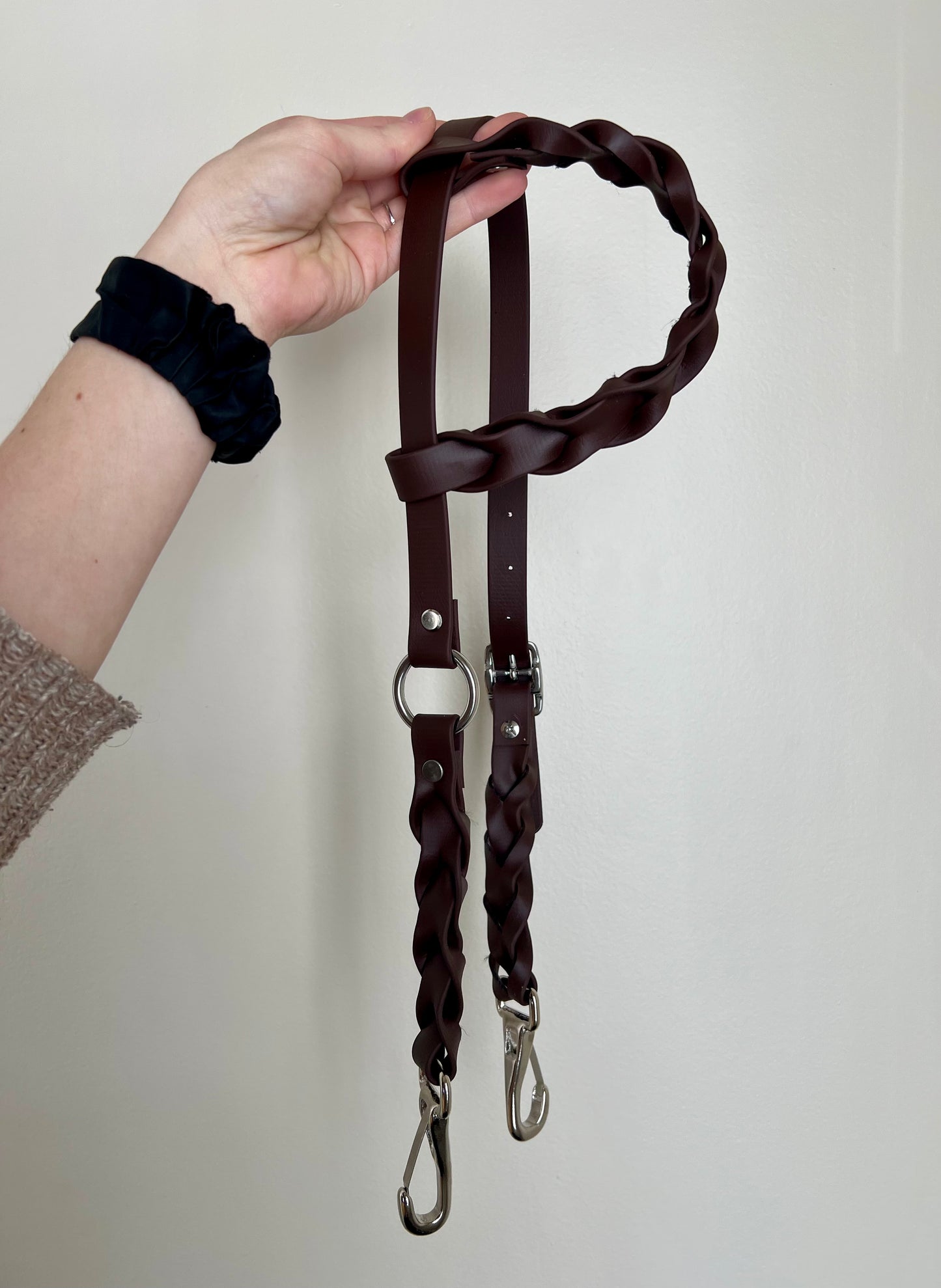 One-Ear Fully Braided BioThane Headstall – Cob to Full Size *Made to Order*