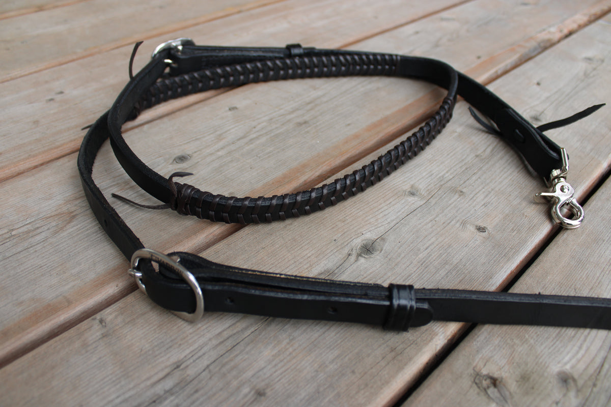 Laced Leather Barrel Reins
