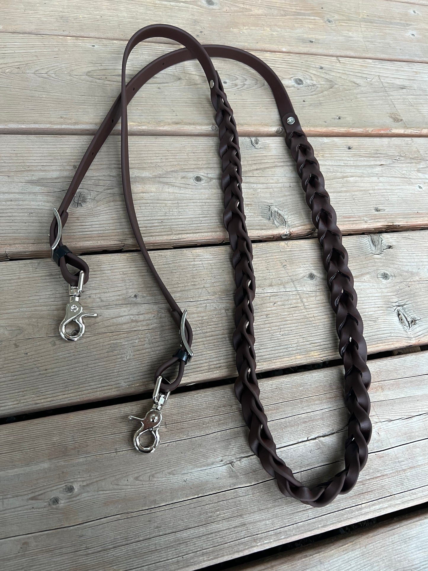 Adjustable Braided Rein BioThane *Made to order*