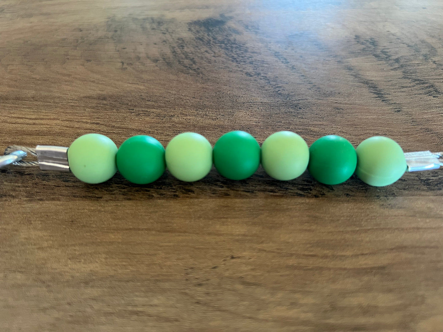 Beaded Silicone Curb Strap with Chain