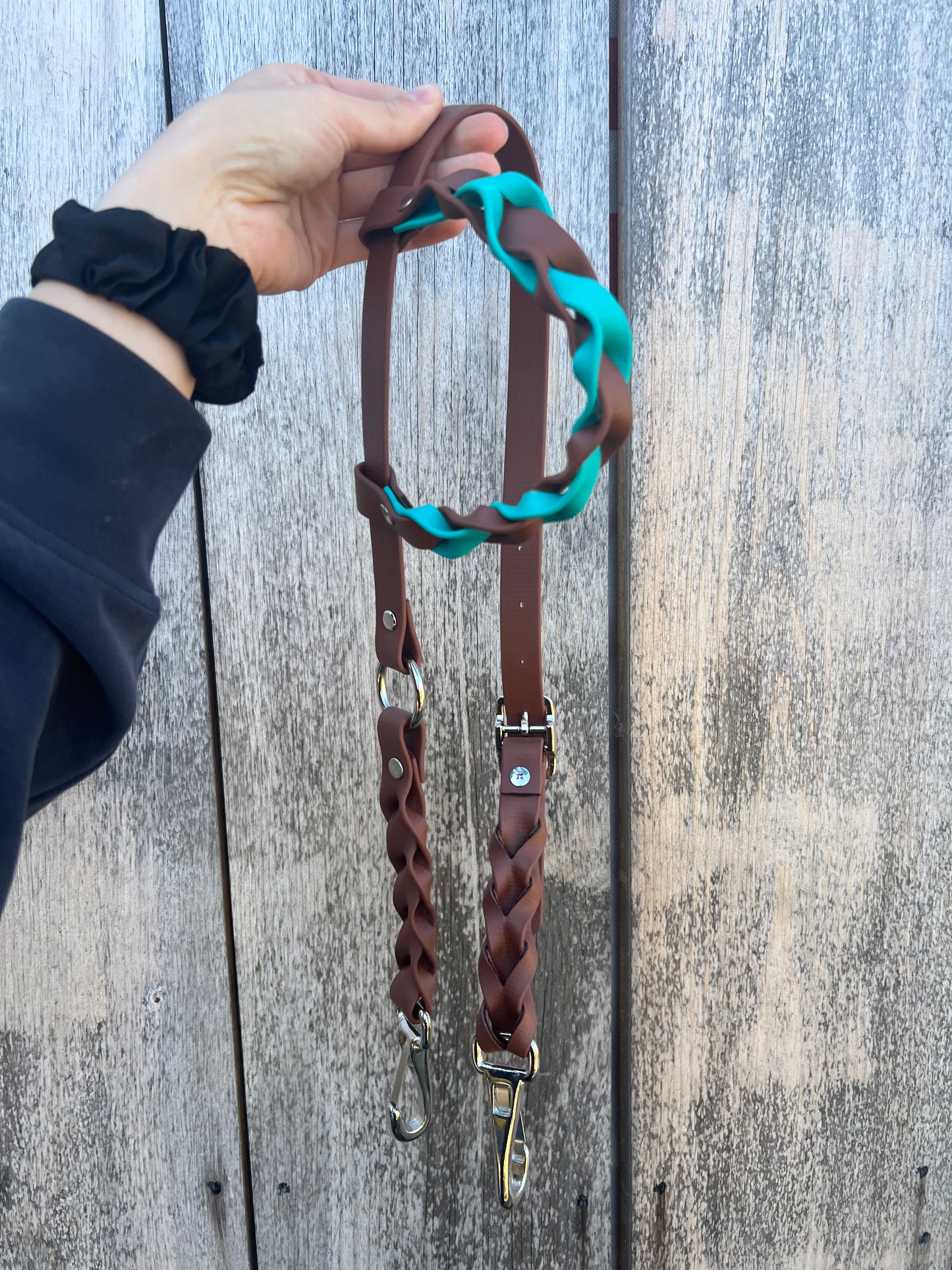 One-Ear Braided BioThane Headstall- Full Size – IN STOCK