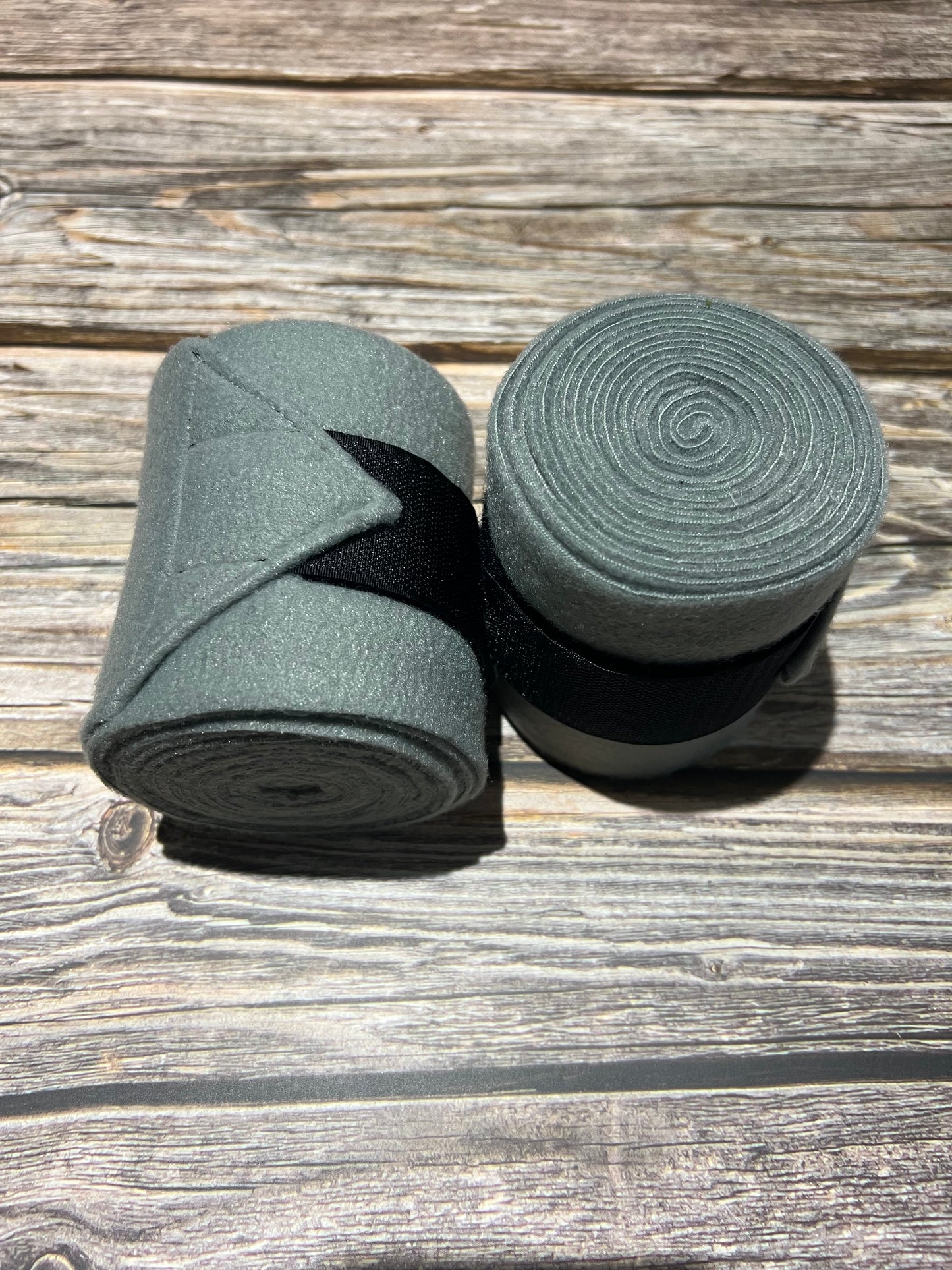 Set of 2 Horse Polo Wraps - Medium Grey