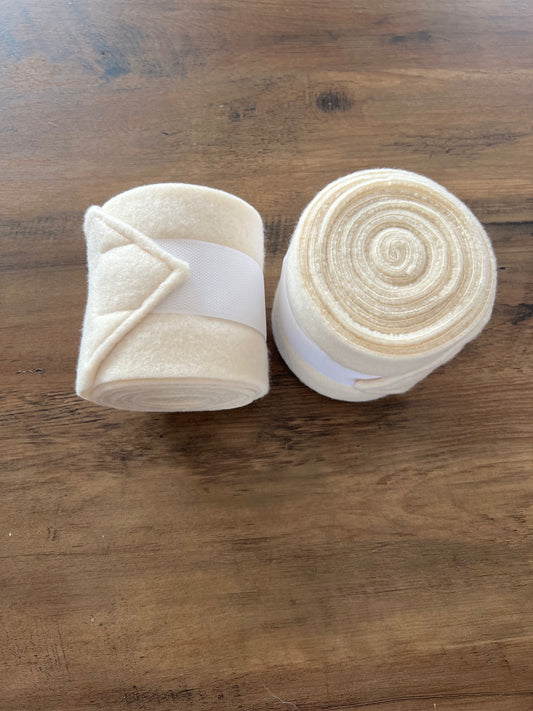 Set of 2 Horse Polo Wraps - Cream Beige