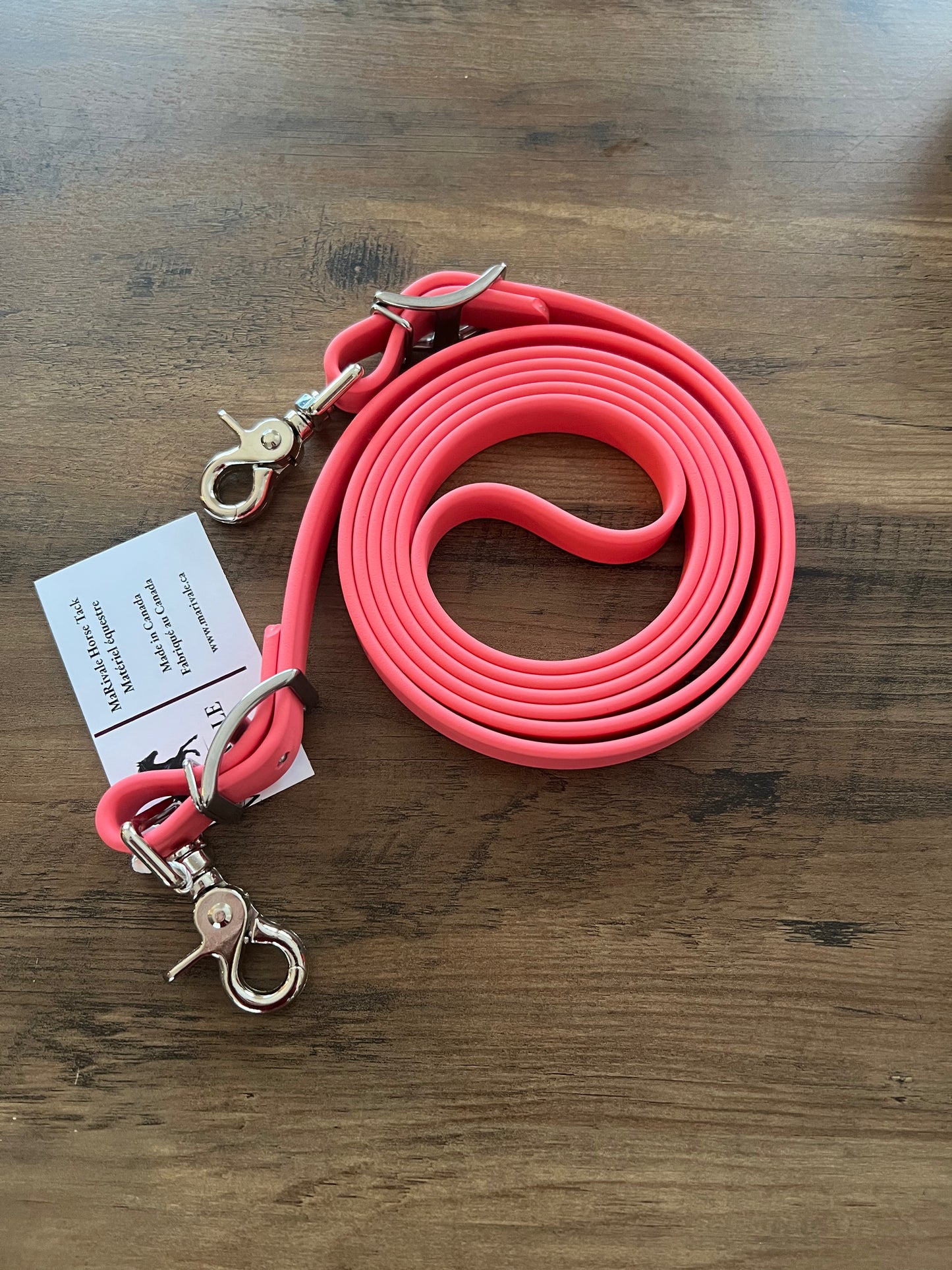 Rêne attachée en BioThane 3/4” *Fabriquée sur commande*