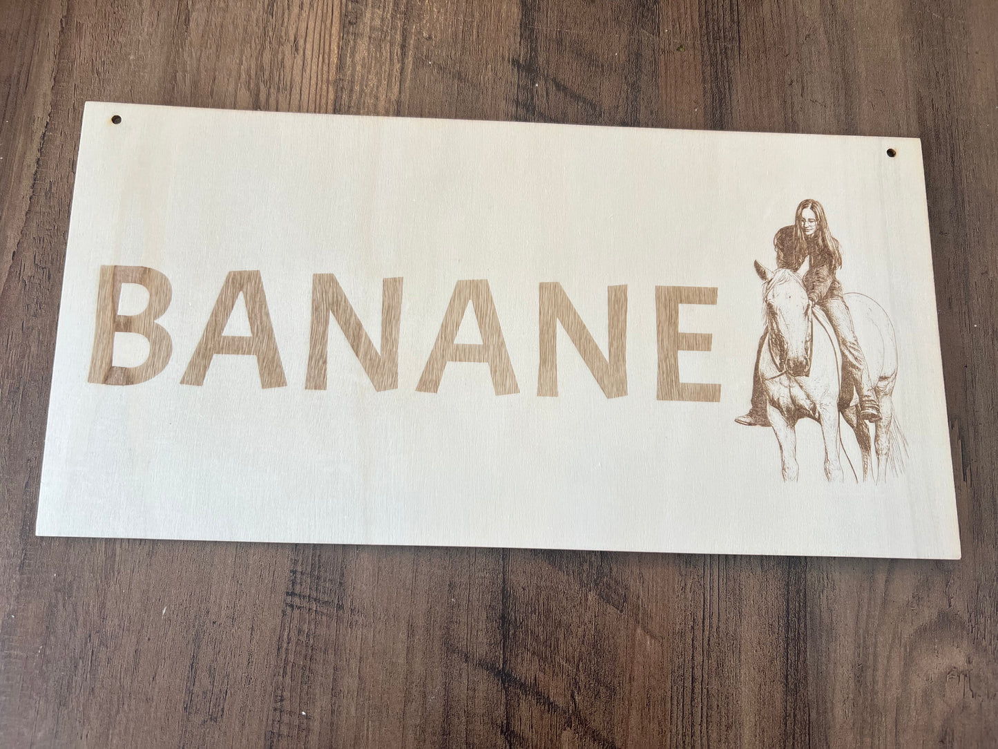 Custom Engraved Wooden Stall Sign
