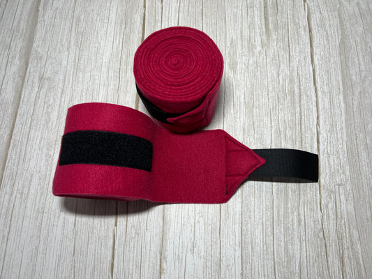 Set of 2 Horse Polo Wraps - Rasberry Pink