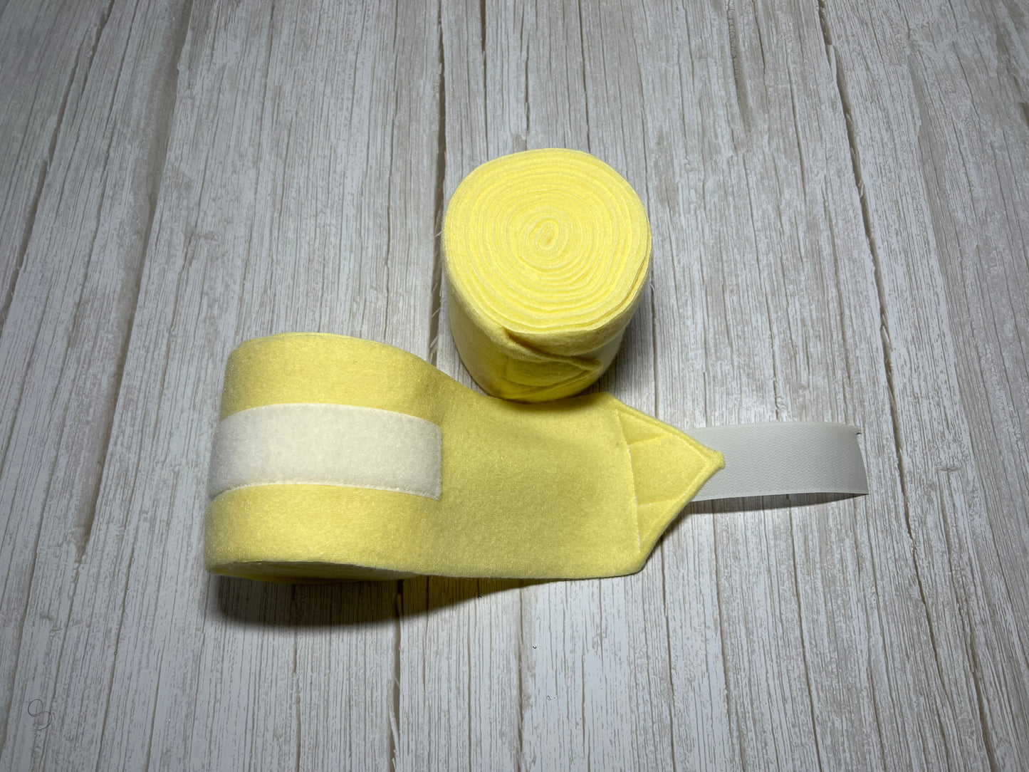 Set of 2 Horse Polo Wraps - Banana Yellow
