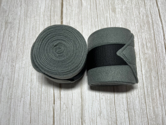 Set of 2 Horse Polo Wraps - Charcoal Grey