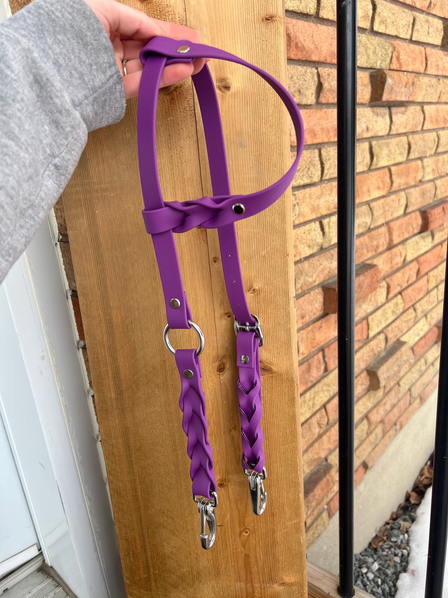 One-Ear Fully Braided BioThane Headstall – MaRivale Standard *Made to Order*