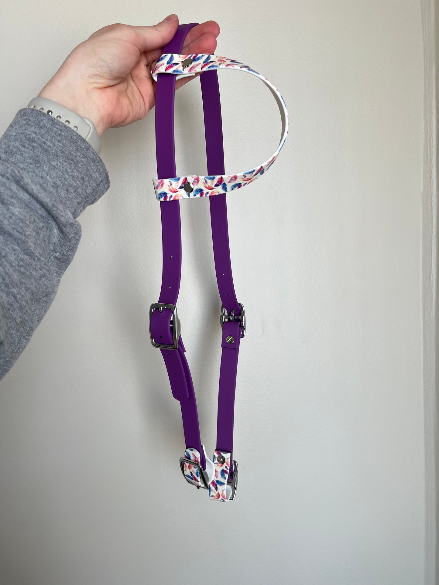One-Ear Printed Biothane Headstall – MaRivale Standard - IN STOCK