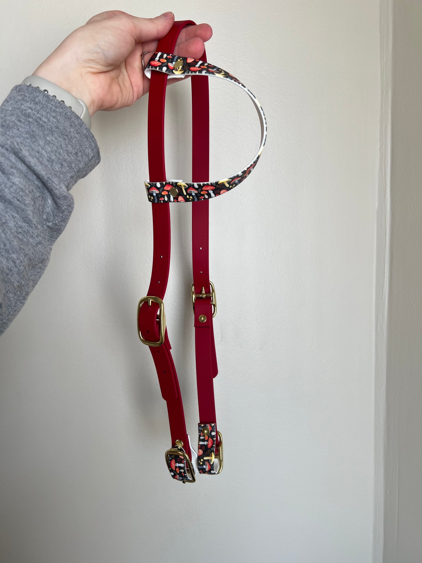 One-Ear Printed Biothane Headstall – MaRivale Standard - IN STOCK
