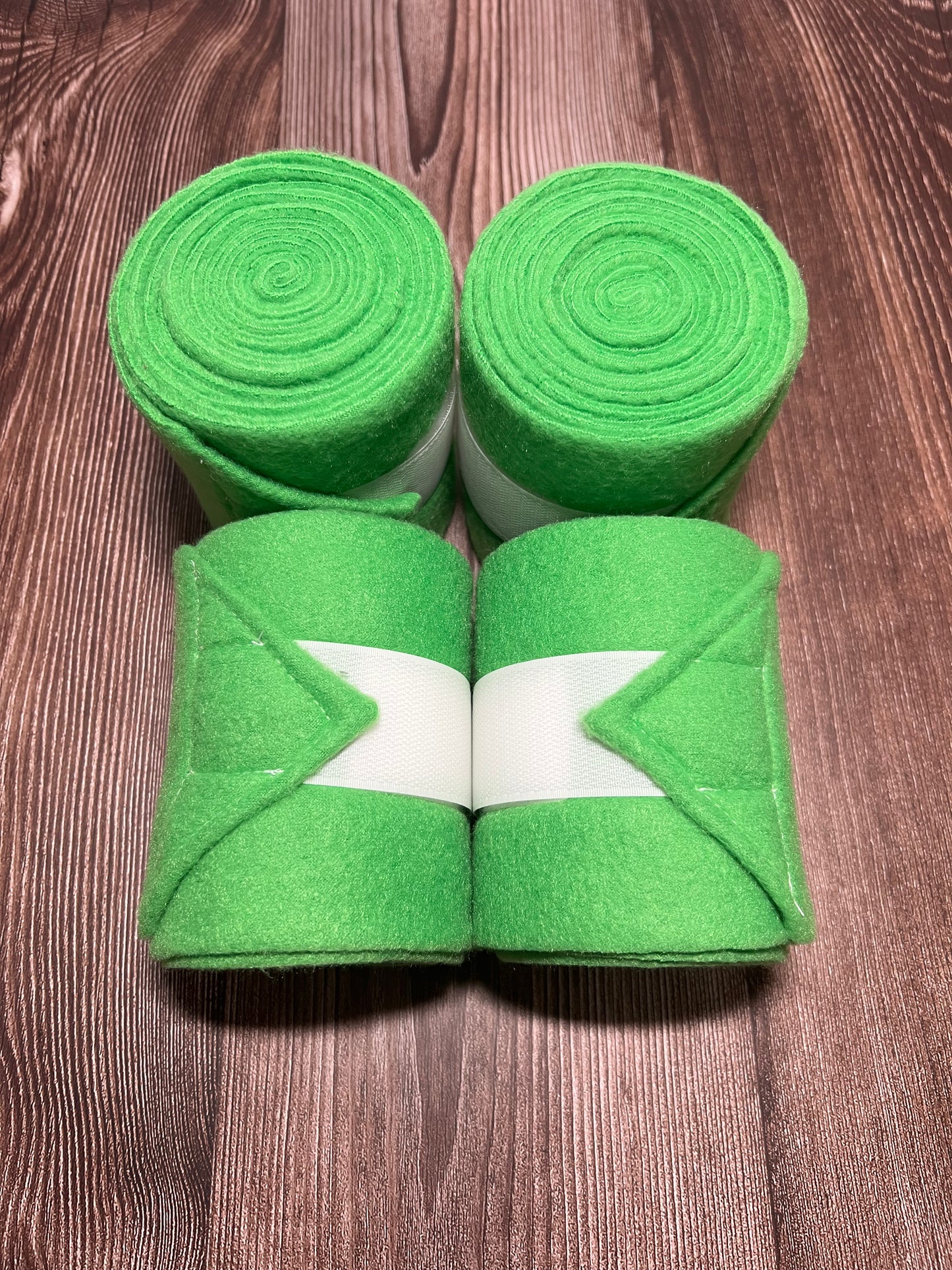 Set of 4 Horse Polo Wraps - Kelly Green