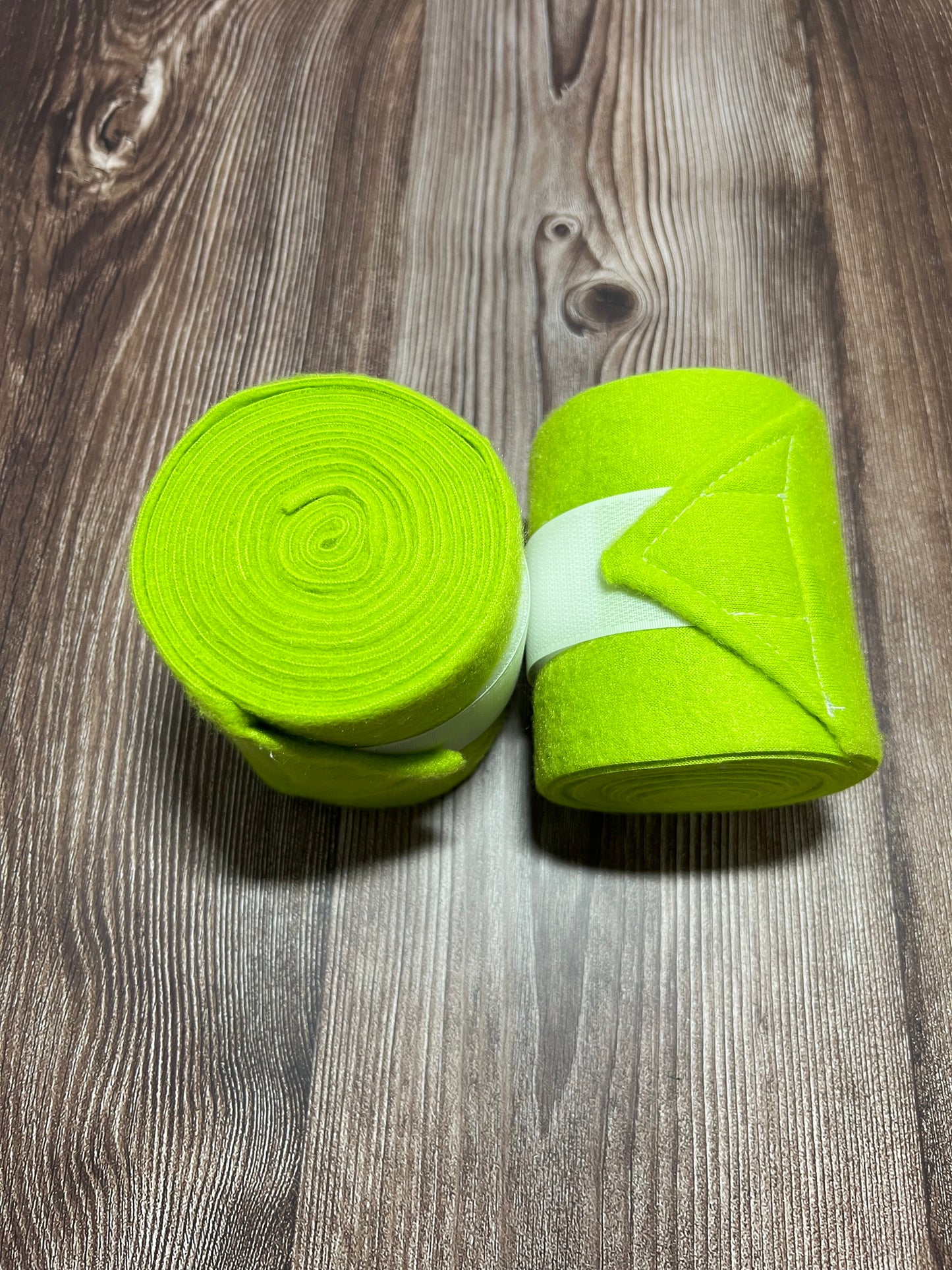 Set of 2 Horse Polo Wraps - Lime Green