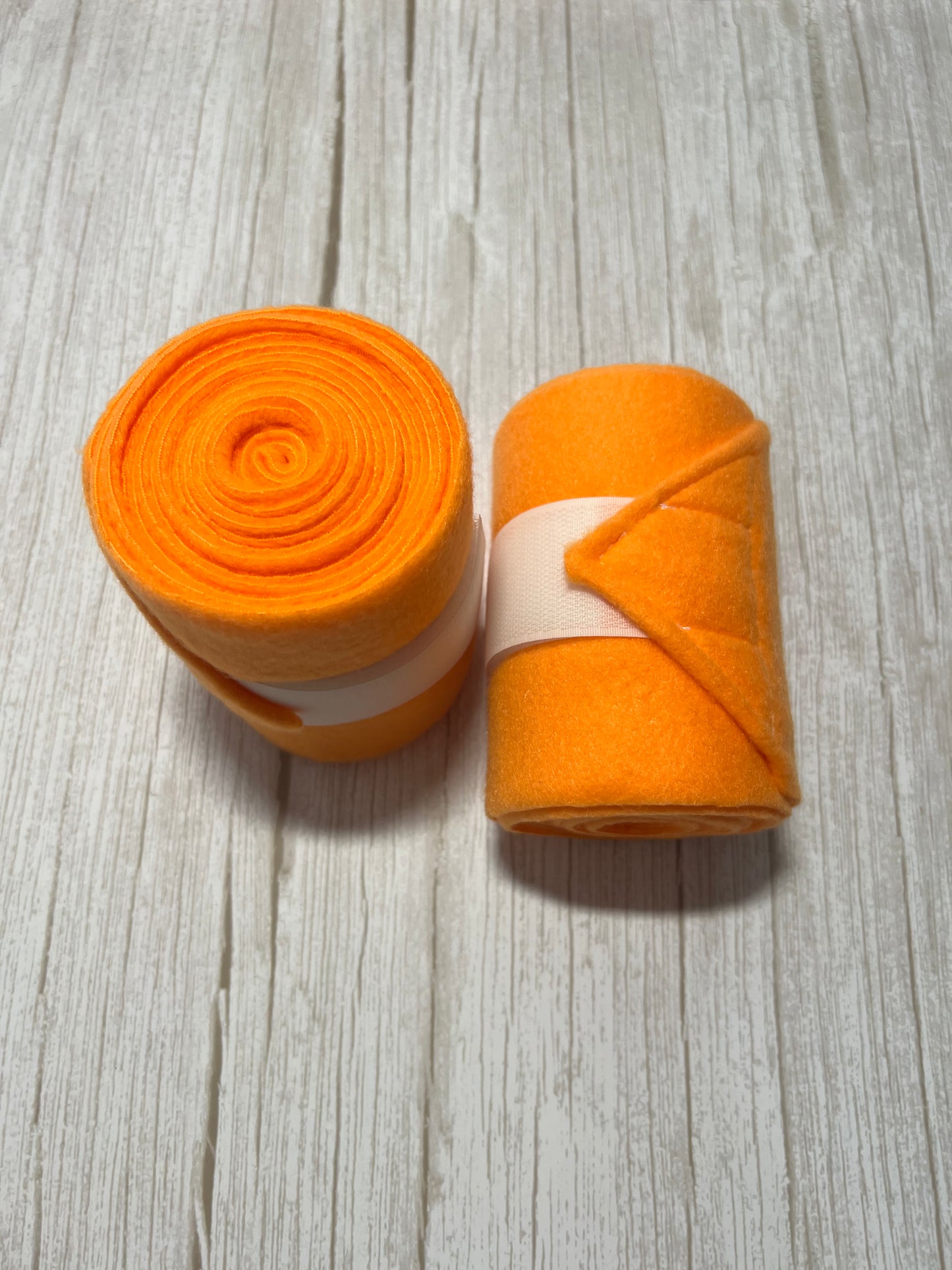 Set of 2 Horse Polo Wraps - Bright Orange
