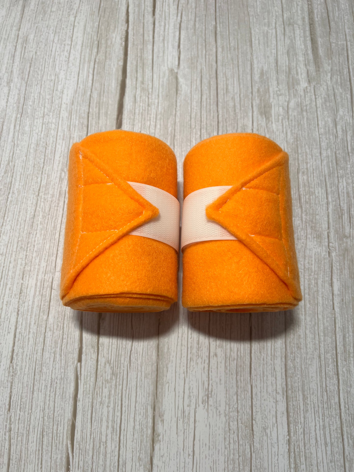 Set of 2 Horse Polo Wraps - Bright Orange