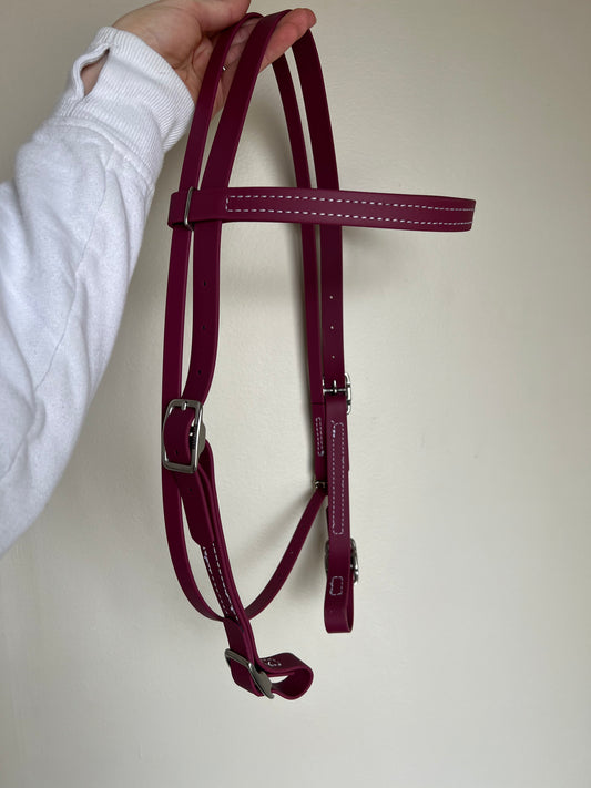 Bride western frontale en BioThane - Signature MaRivale  *Fabriquée sur commande* 