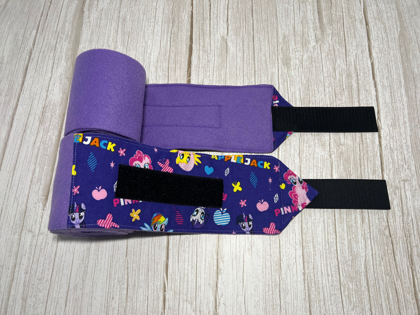 Set of 2 Horse Polo Wraps - Purple with My Little Pony