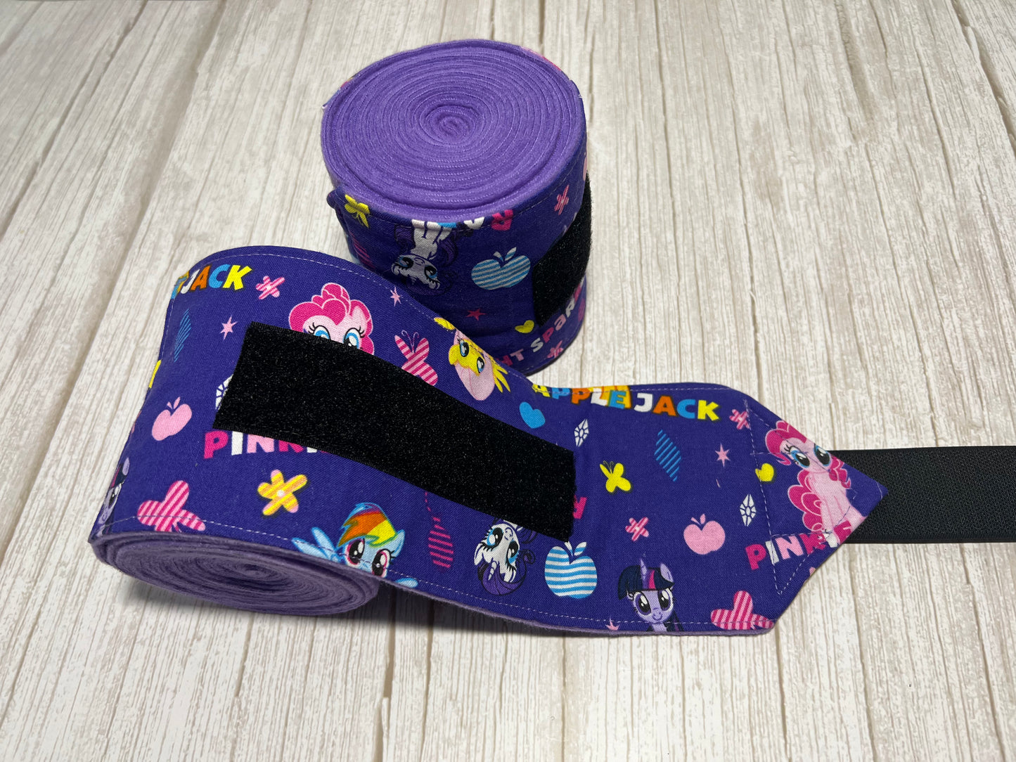 Set of 2 Horse Polo Wraps - Purple with My Little Pony