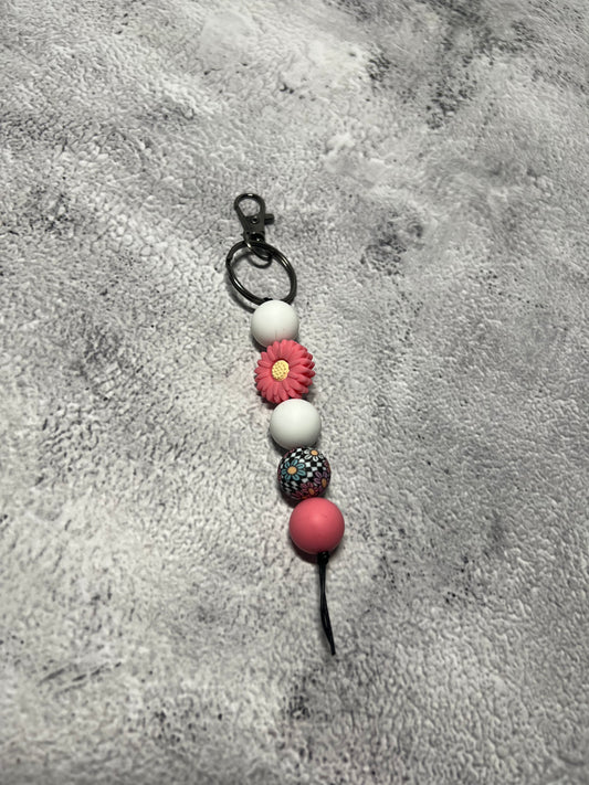 Porte-clés en billes de silicone