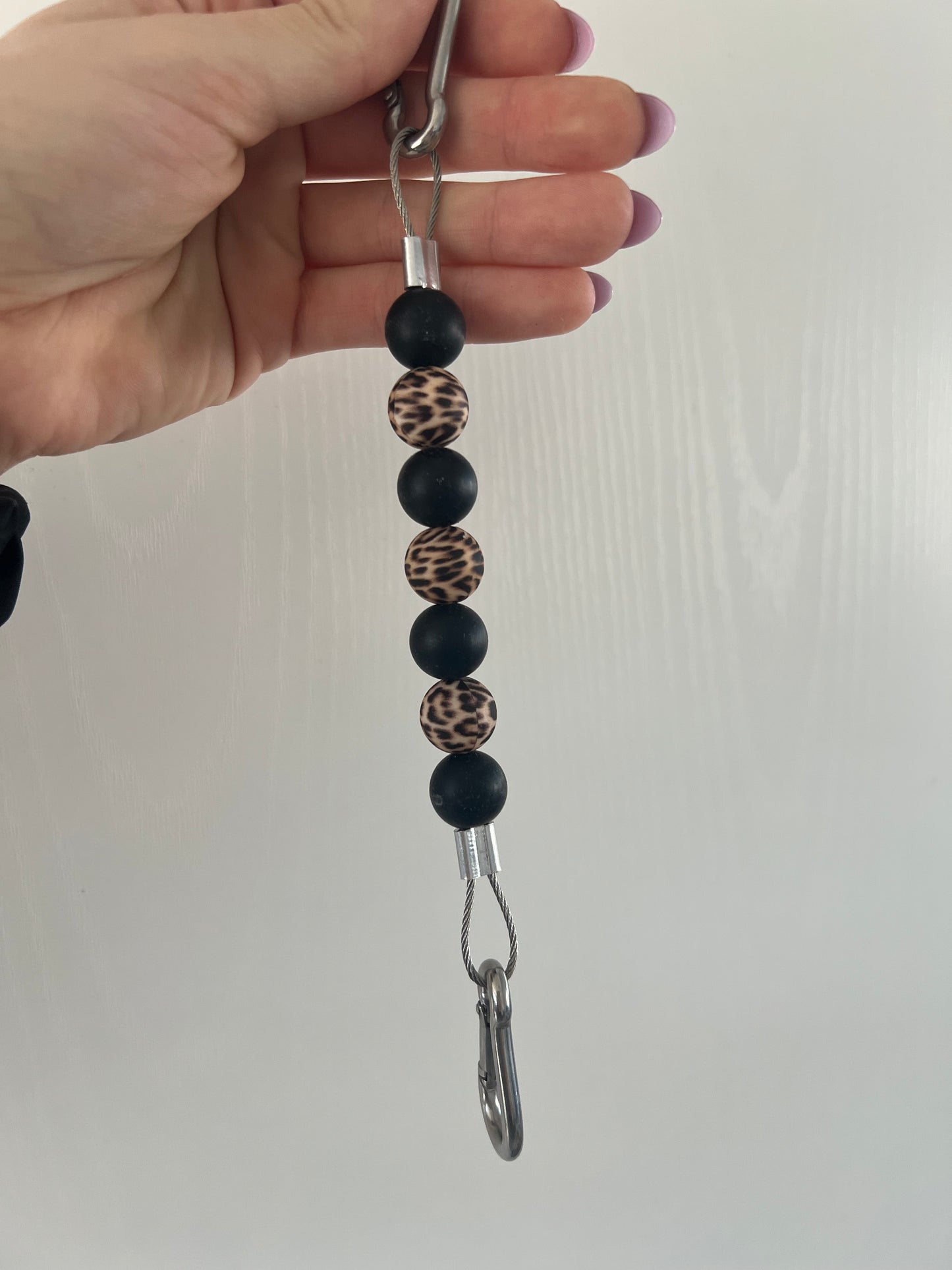 Beaded Silicone Curb Strap - 9 inches