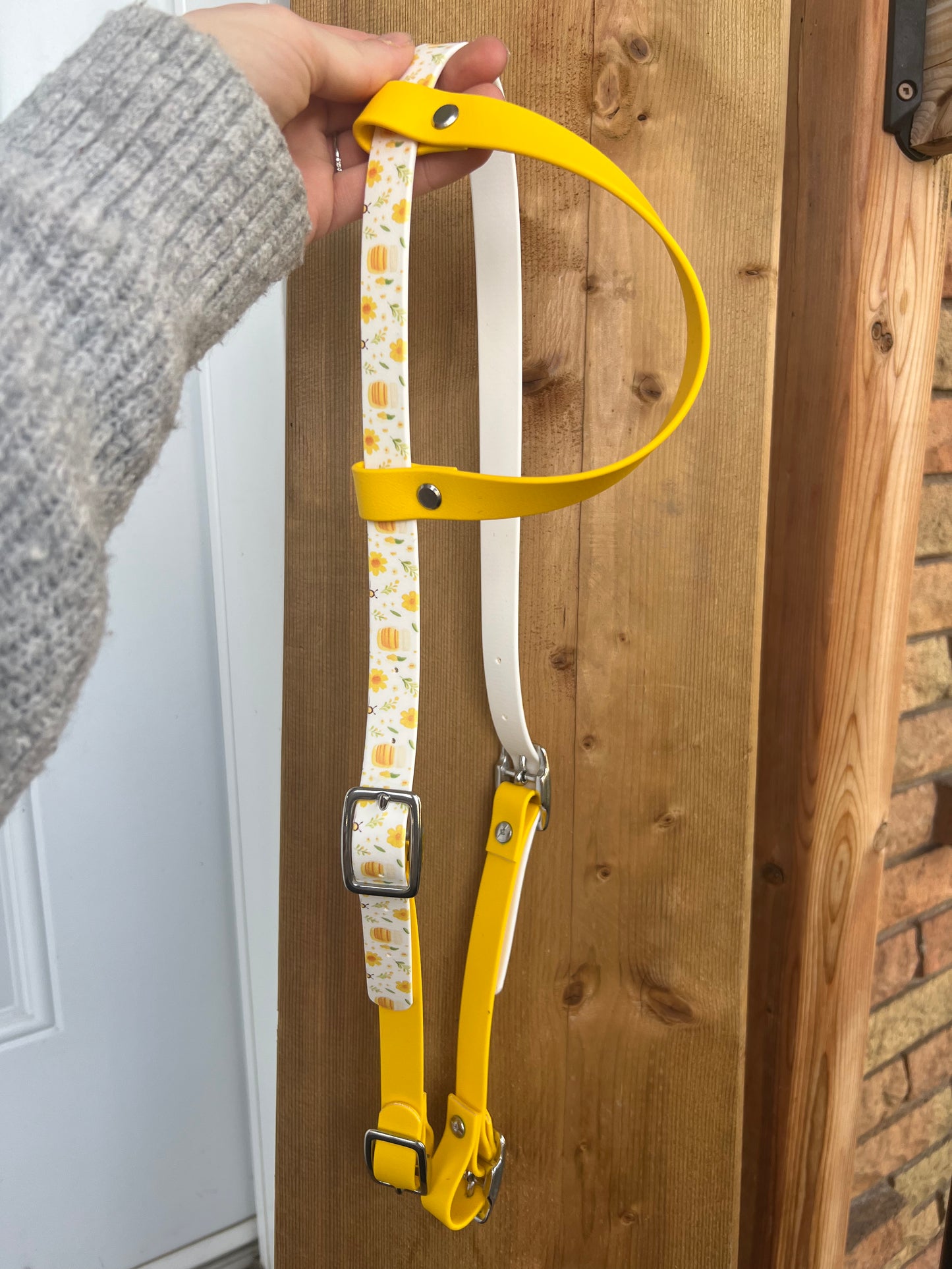 One-Ear Printed Biothane Headstall – MaRivale Standard - IN STOCK