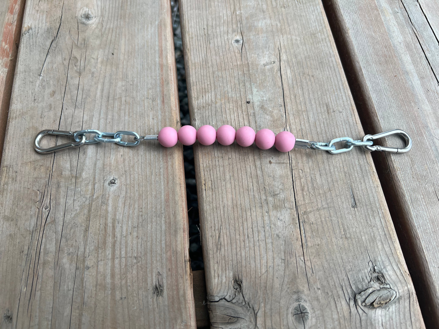 Gourmette en billes de silicone avec chaîne 