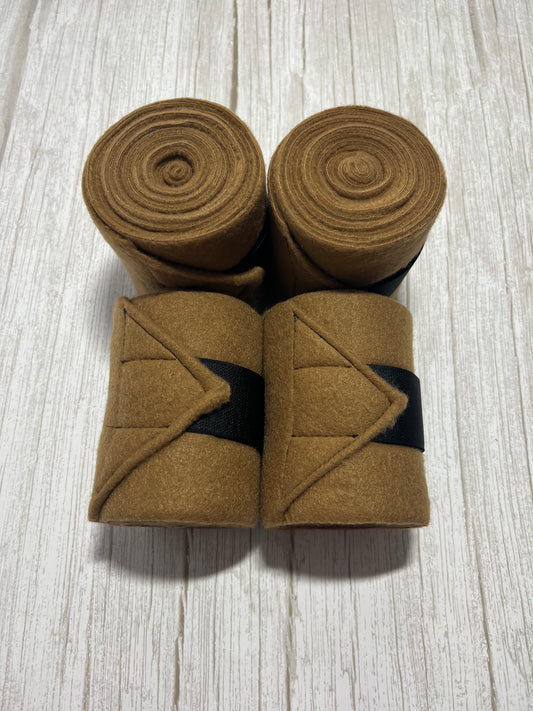 Lot de 4 polos pour chevaux - Brun cassonade