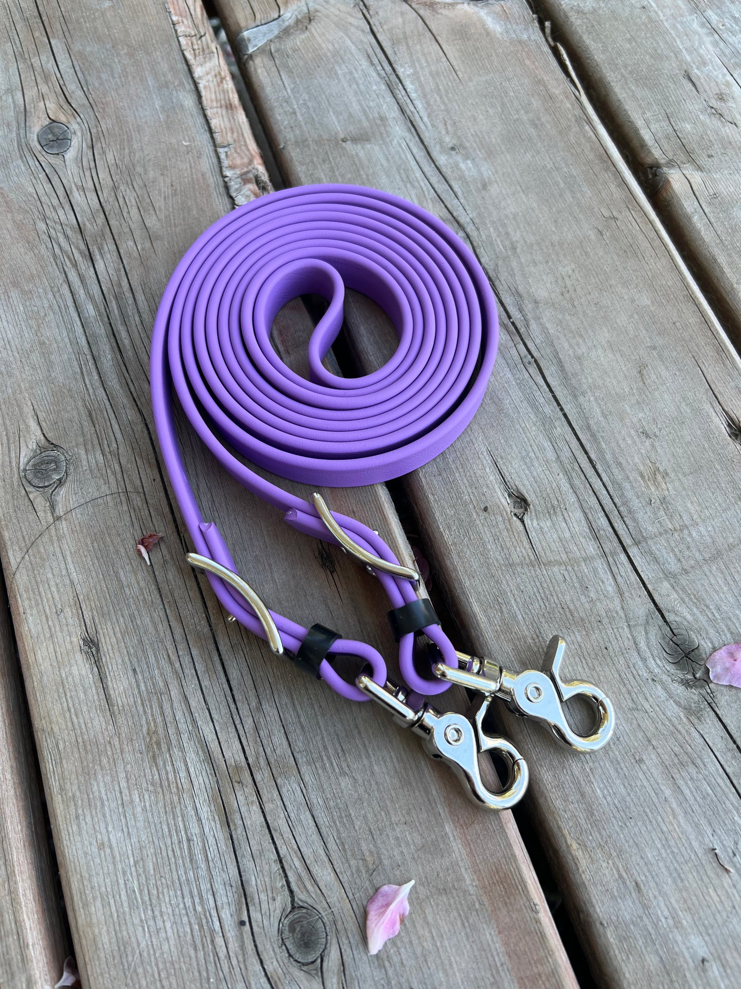 Rêne attachée en BioThane 3/4” *Fabriquée sur commande*