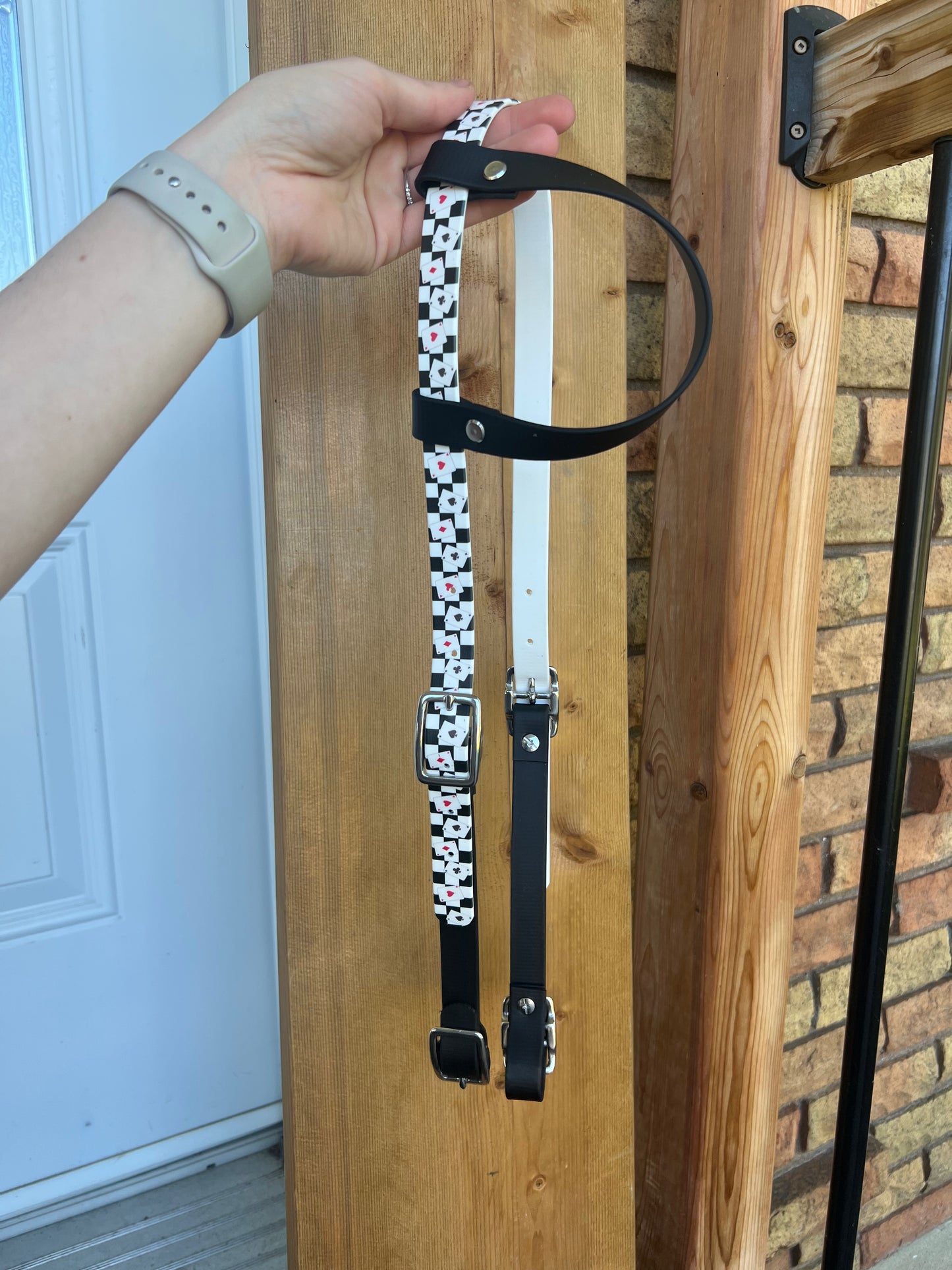 One-Ear Printed Biothane Headstall – MaRivale Standard - IN STOCK