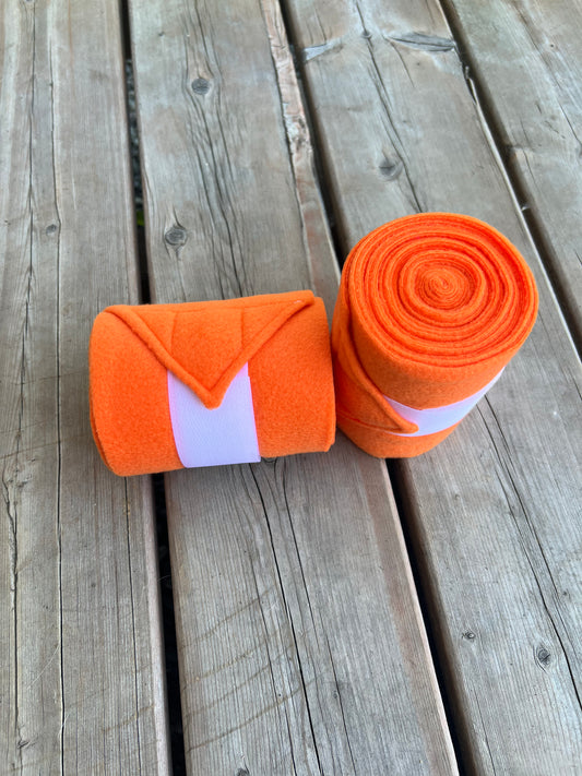 Lot de 2 polos pour chevaux - Orange fluo