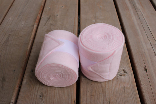 Set of 2 Horse Polo Wraps - Baby Pink