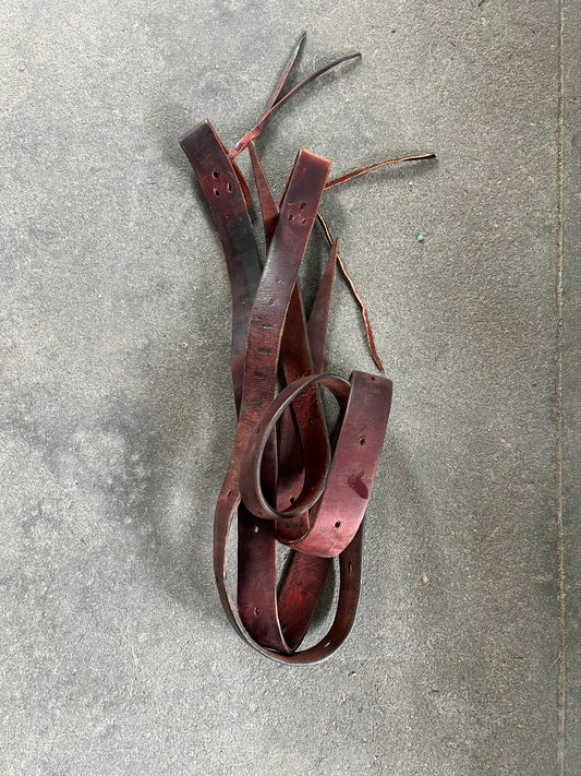 Used Leather Girth Straps Double J