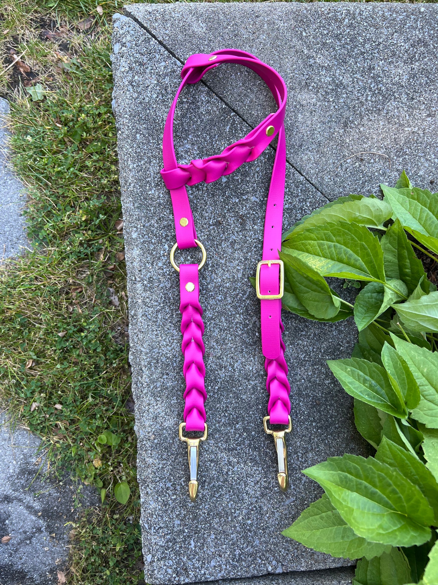 One-Ear Fully Braided Biothane Headstall – Cob to Full Size - Made to Order