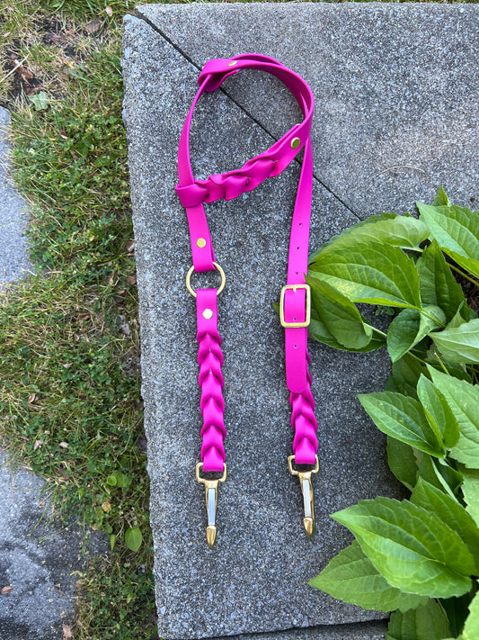 One-Ear Fully Braided Biothane Headstall – Cob to Full Size - Made to Order