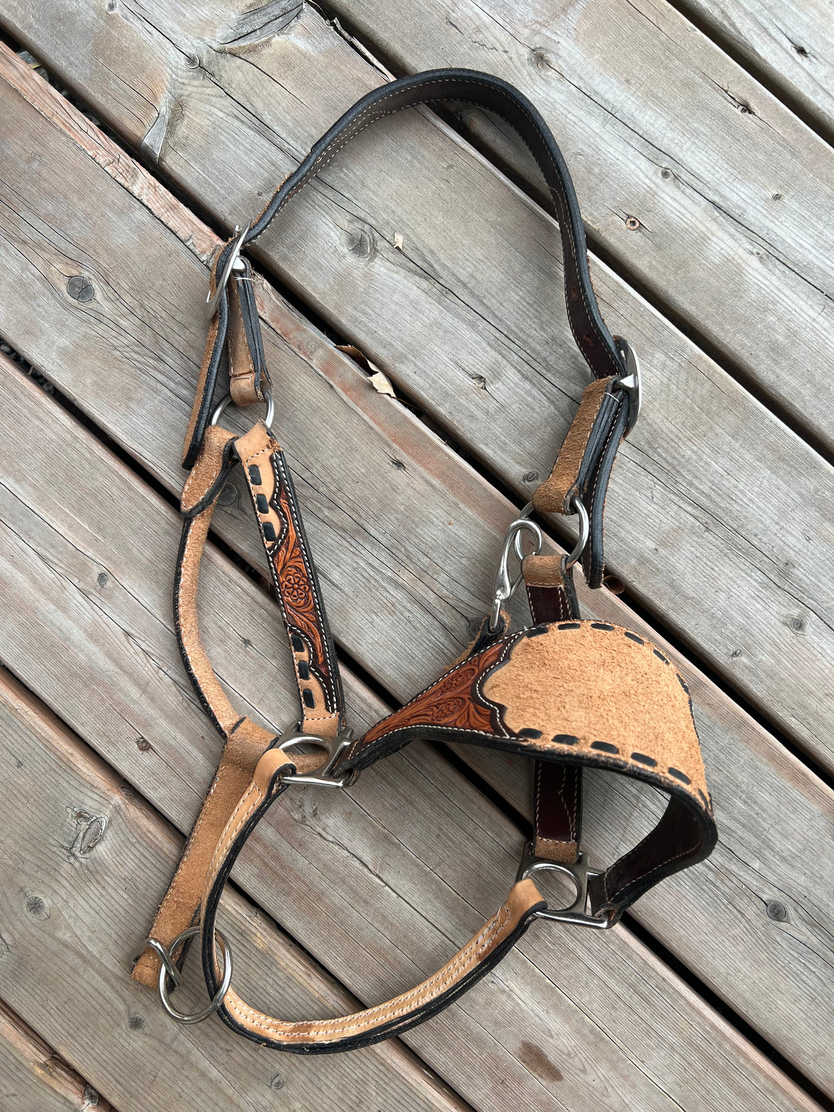 Used Horse Leather Bronc Halter Professional’s Choice