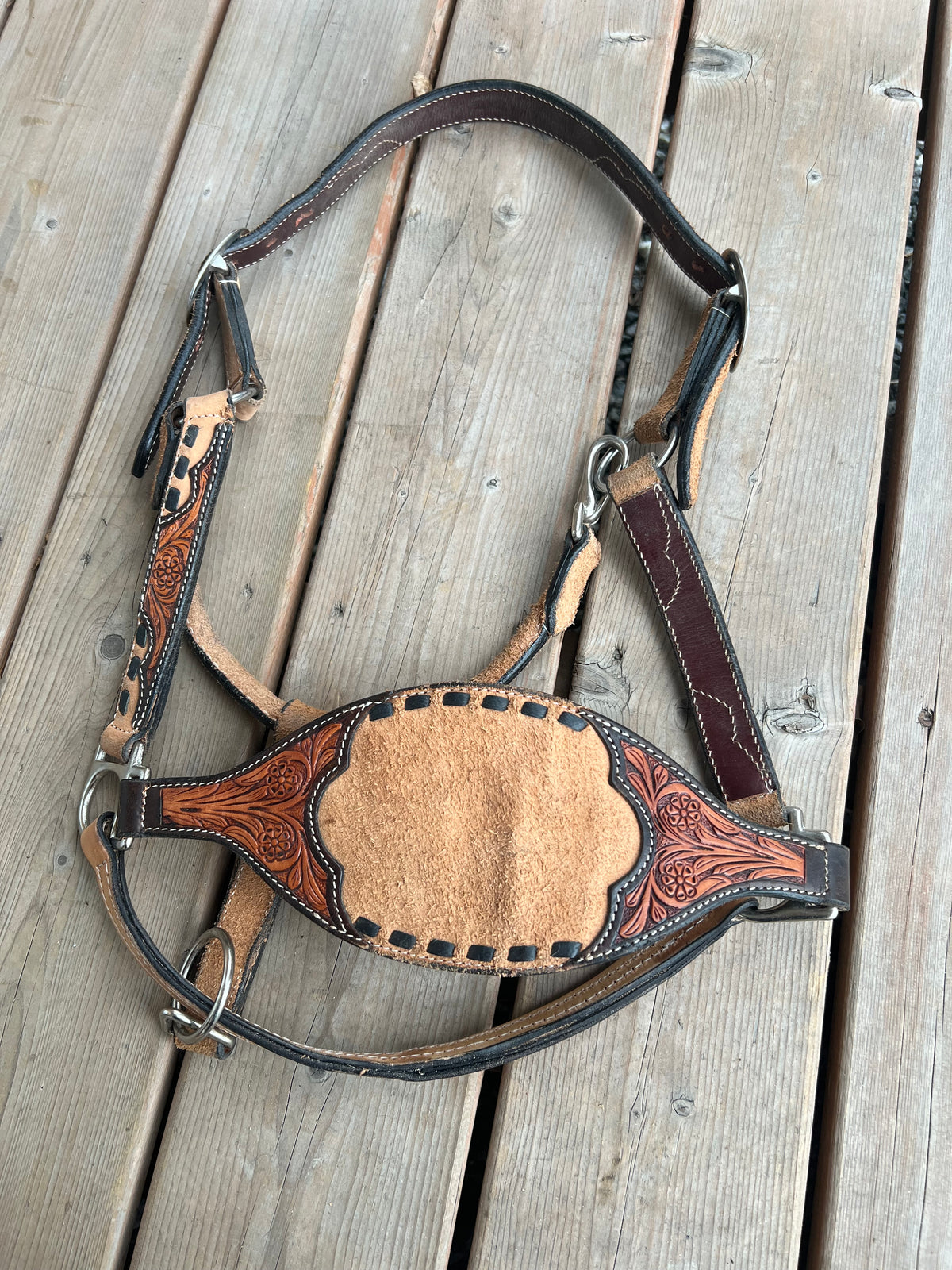 Used Horse Leather Bronc Halter Professional’s Choice