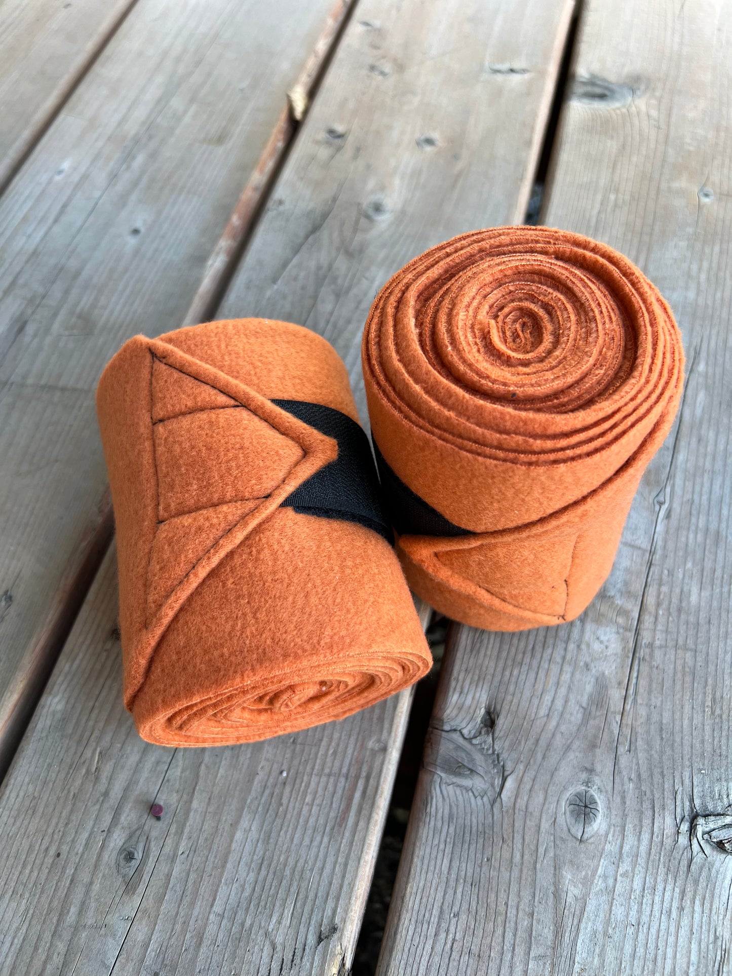 Set of 2 Horse Polo Wraps - Burnt Orange