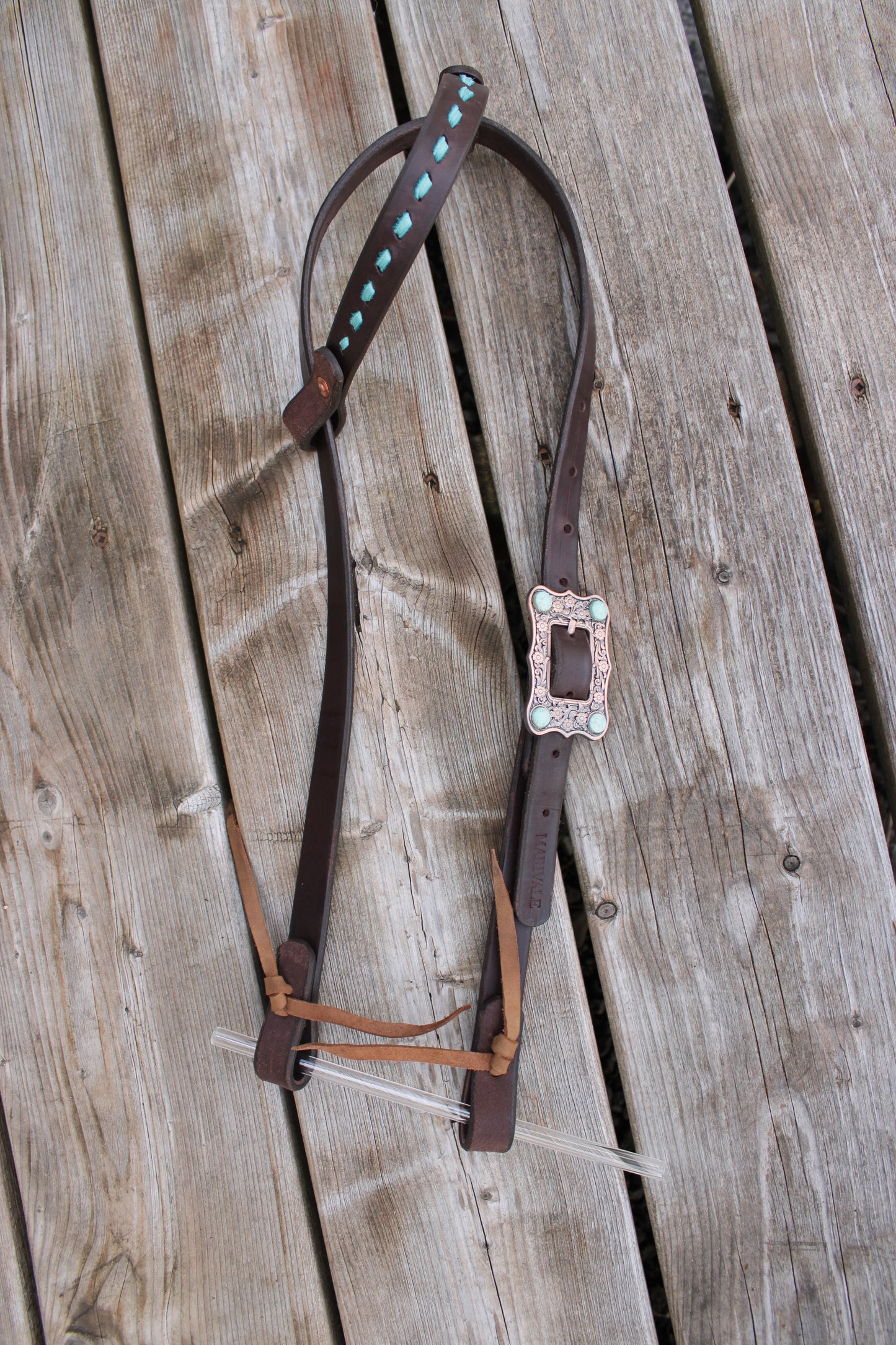 Dark Brown Leather Headstall #4